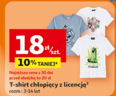 T-shirt chłopięcy z licencją promocja w Auchan