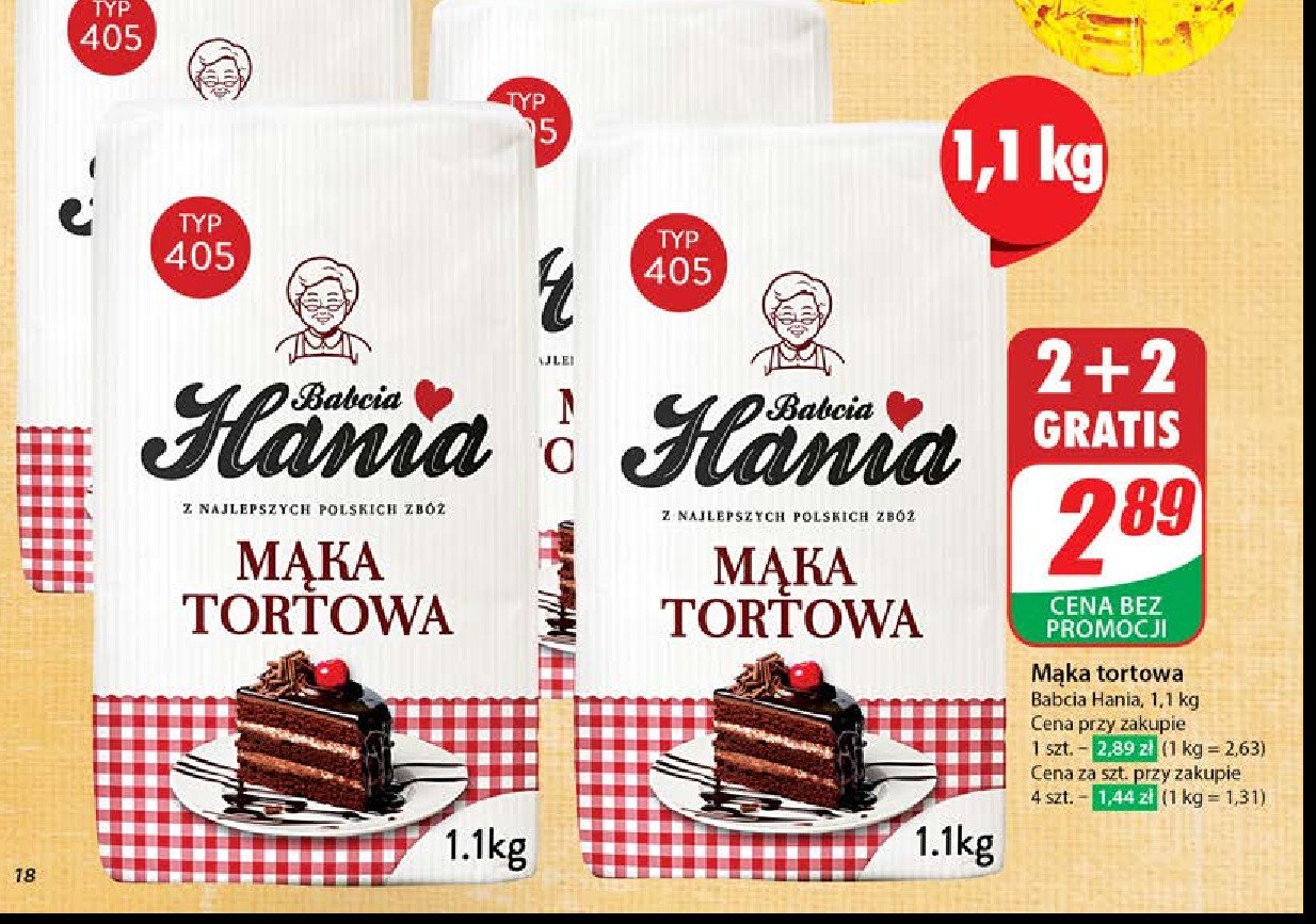 Mąka tortowa typ 405 Babcia hania promocja