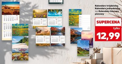 Kalendarz jednodzielny  promocja w Kaufland