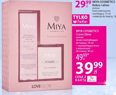 Zestaw w pudełku i love glow krem rozświetlający z witaminami do twarzy 30 ml + serum rewitalizujące do twarzy 15 ml Miya zestaw Miya cosmetics promocja