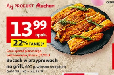 Boczek w przyprawach na grill Auchan promocja