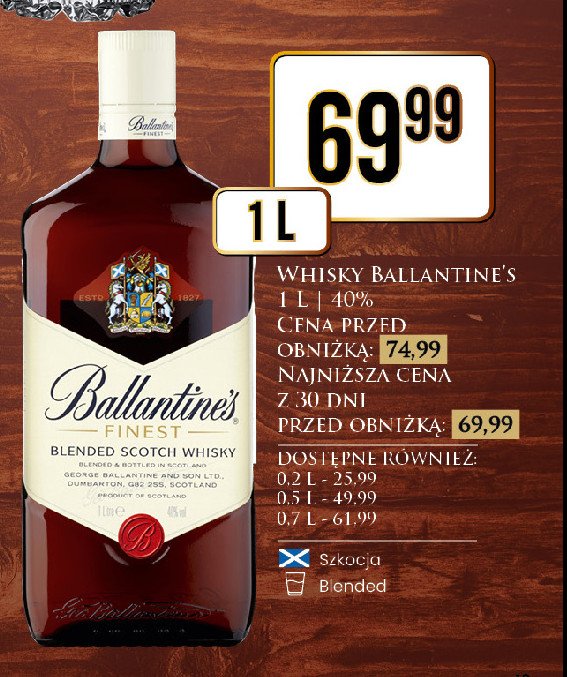 Whisky Ballantine's finest promocja