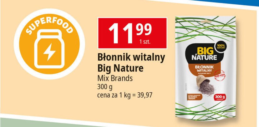 Błonnik witalny Big nature promocja w Leclerc