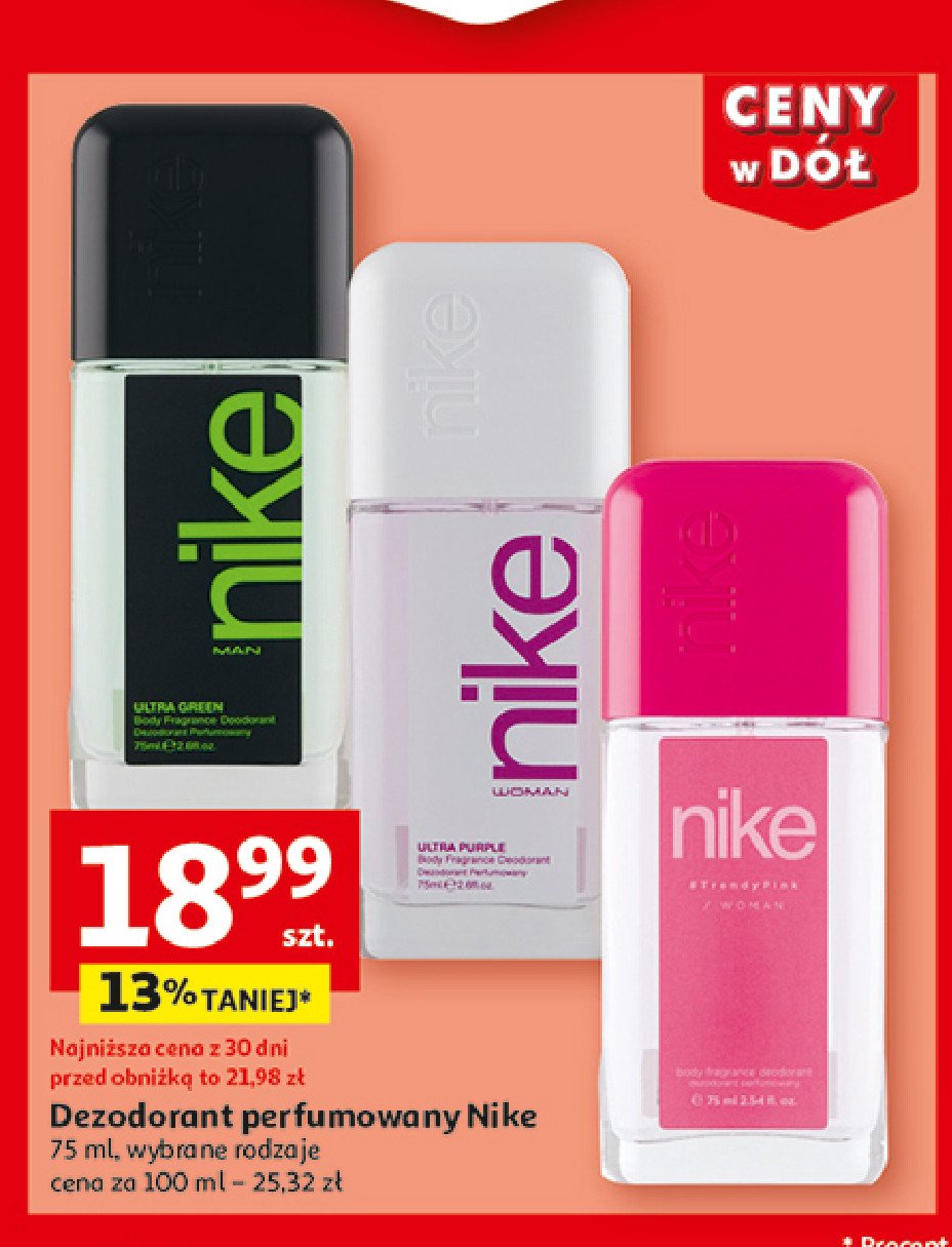 Dezodorant pink Nike woman Nike cosmetics promocja w Auchan