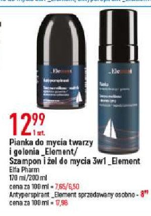 Pianka do mycia twarzy i golenia tauryna ro艣linna-drzewo tara _element (elfa pharm) promocja