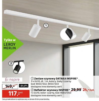 Reflektor szynowy INSPIRE promocja w Leroy Merlin