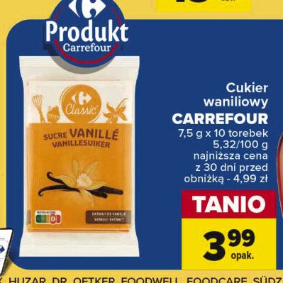 Cukier wanilinowy Carrefour classic promocja