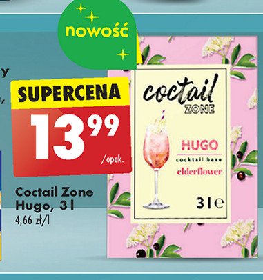 Napój elderflower COCTAIL ZONE promocja