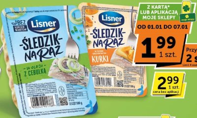 Śledzie Lisner na raz w oleju z cebulką promocja w ABC
