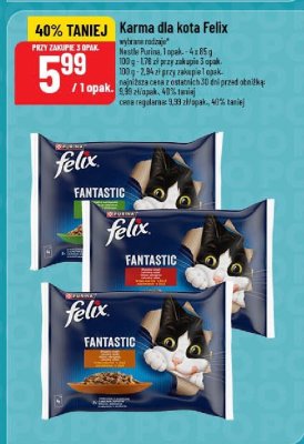 Karma dla kota Felix różne rodzaje promocja w POLOmarket
