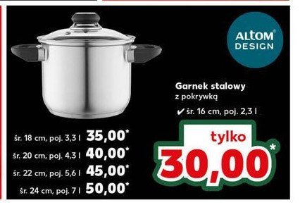 Garnek wysoki emilio 16 cm 2.3 l Altom design promocja