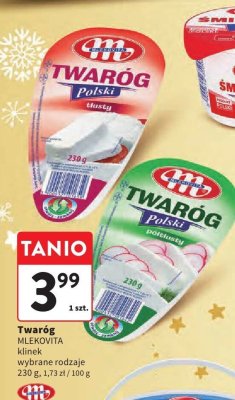 Twaróg MLEKOVITA klinek promocja w Intermarche