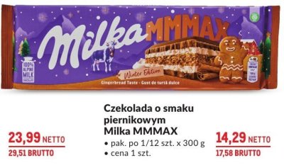 Czekolada o smaku piernikowym Milka MMMAX promocja w Makro