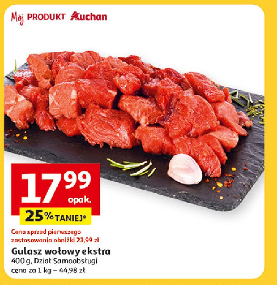 Gulasz wołowy promocja w Auchan