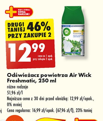 Wkład świeżość letniego poranka Air wick freshmatic life scents promocja w Biedronka