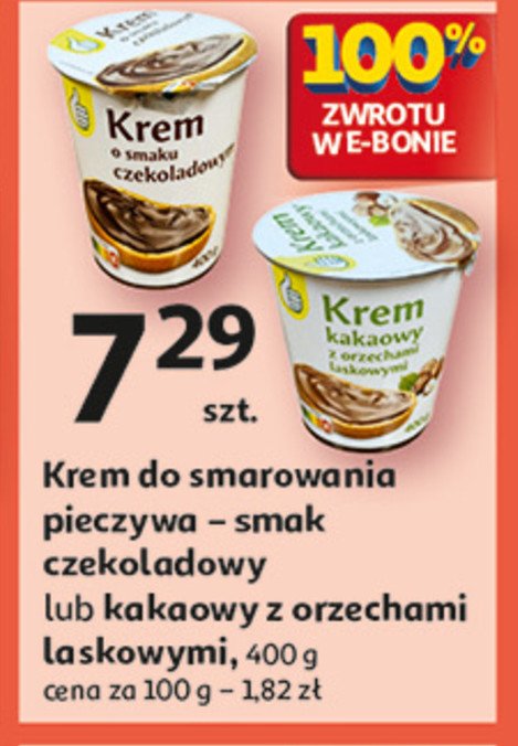 Krem czekoladowy do smarowania Podniesiony kciuk promocja