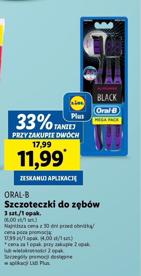 Szczoteczka do zębów black medium Oral-b allrounder promocja w Lidl