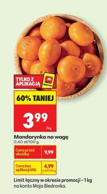 Mandarynka na wagę promocja w Biedronka