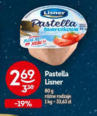 Pasta z twarożkiem i pomidorami Lisner pastella promocja