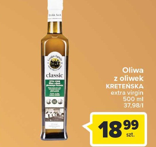 Oliwa z oliwek extra virgin classic Lyrakis family promocje