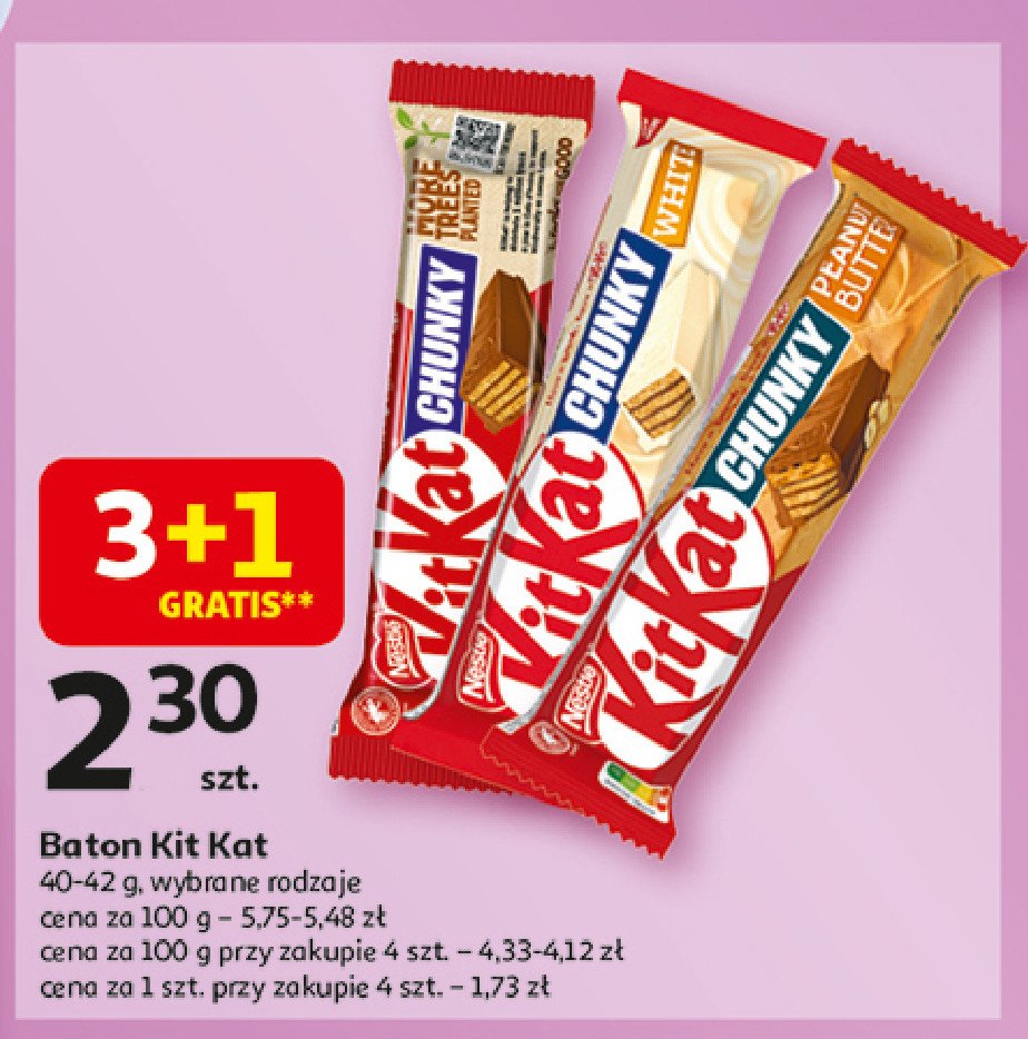 Baton Kitkat chunky peanut butter promocja w Auchan