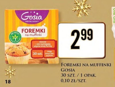 Foremki na muffinki Gosia 30 szt. promocja w Dino