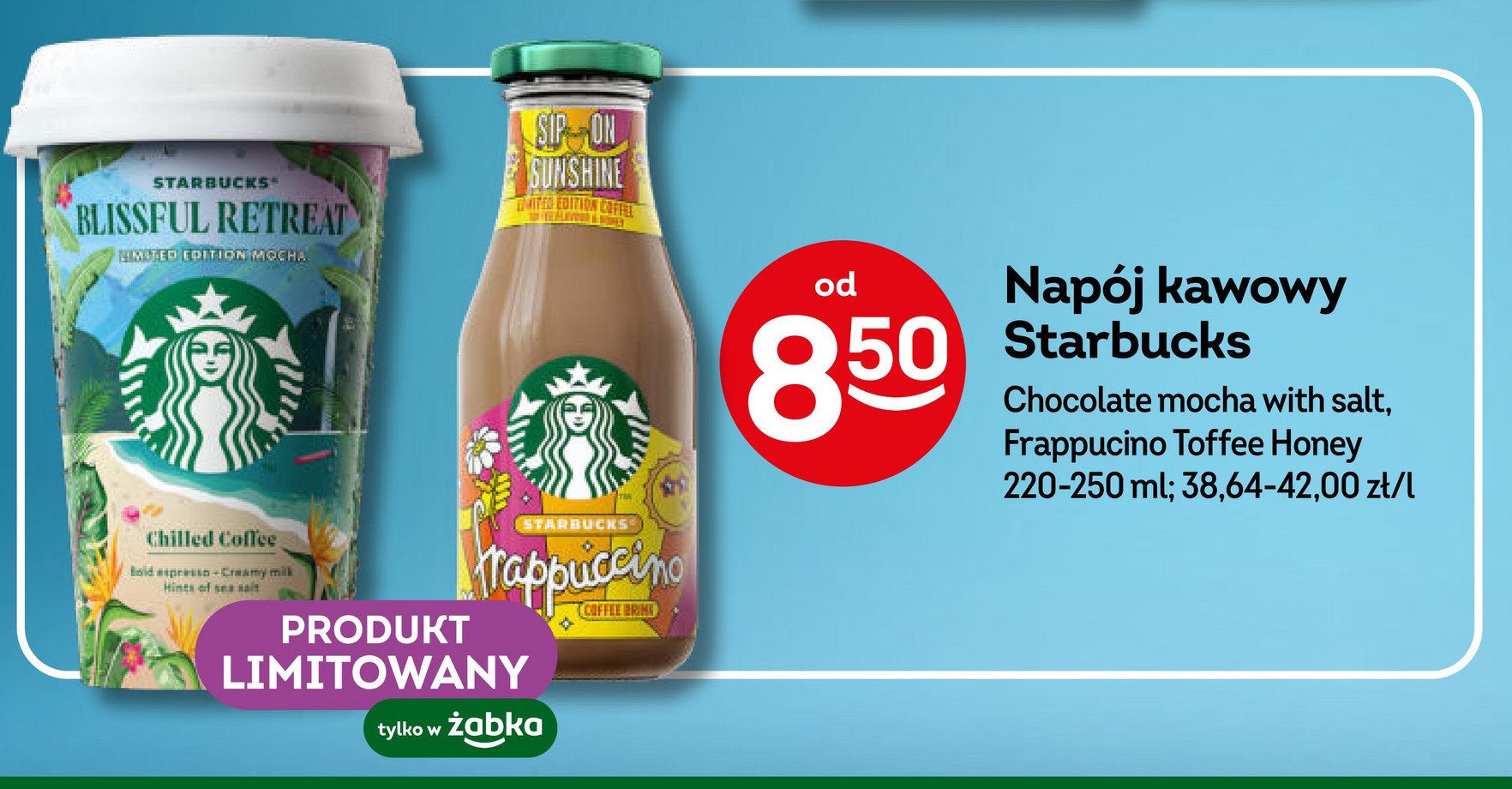 Napój toffee honeycomb Starbucks frappuccino promocja w Żabka