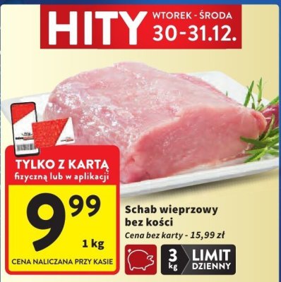 Schab wieprzowy bez kości promocja w Intermarche