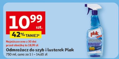 Odmrażacz do szyb i lusterek Plak 750 ml promocja w Auchan