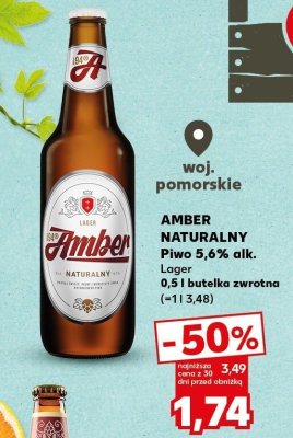 Piwo Amber Naturalny promocja w Kaufland