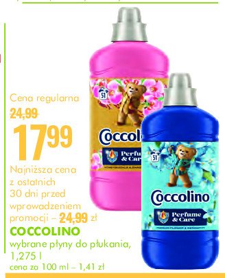 Płyn do płukania honeysuckle & sandalwood Coccolino perfume & care promocja w Super-Pharm