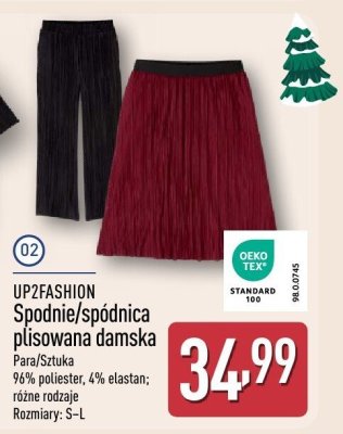 Spodnie plisowane damskie promocja w Aldi