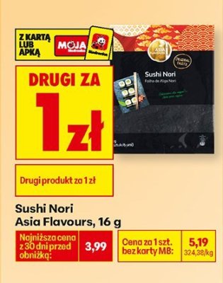 Sushi Nori, 16 g promocja w Biedronka