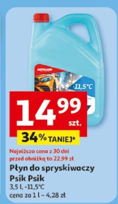 Płyn do spryskiwaczy Psik Psik promocja w Auchan