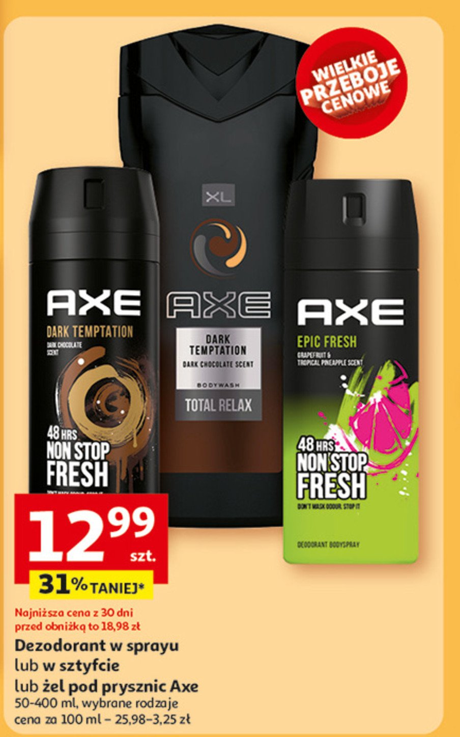 Żel pod prysznic Axe promocja w Auchan