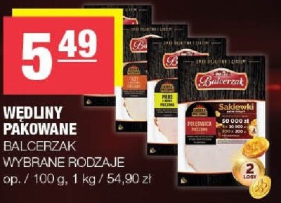 Wędliny pakowane Balcerzak promocja w SPAR