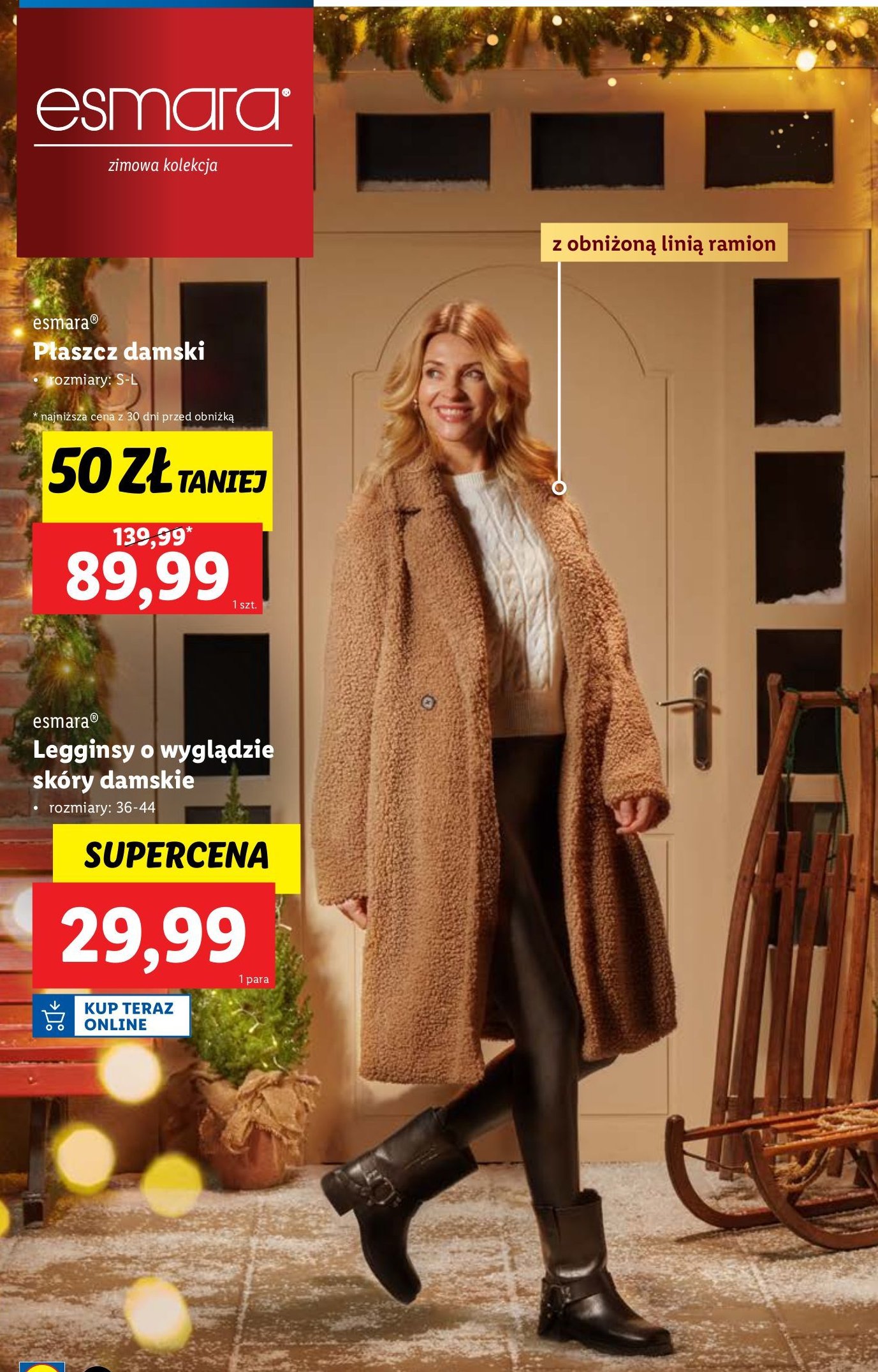 Płaszcz damski s-l Esmara promocja w Lidl