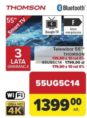 Telewizor 55" THOMSON 55UG5C14 promocja w Carrefour