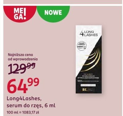 Serum do rzęs Long4Lashes promocja w Rossmann