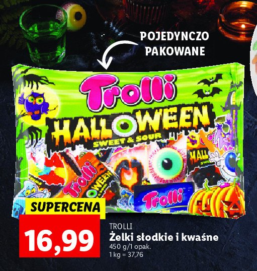 Żelki halloween sweet&sour Trolli promocja