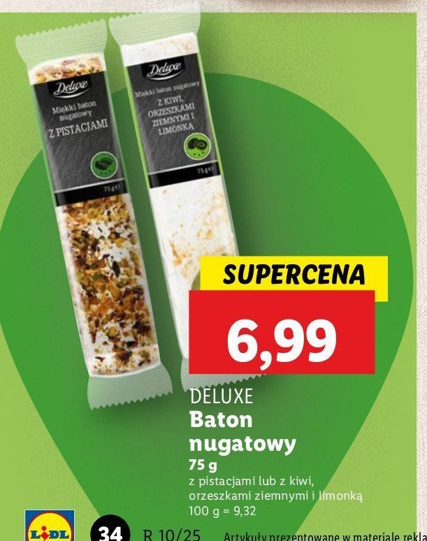 Baton nugatowy z pistacjami Deluxe promocja w Lidl