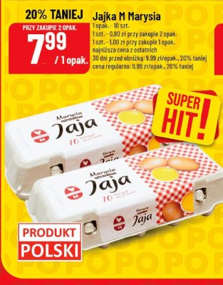 Jajka M Marysia topaz 10 szt. promocja w POLOmarket