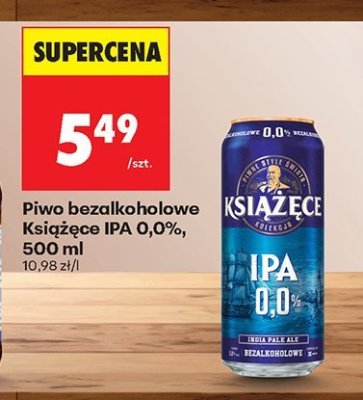 Piwo bezalkoholowe Książęce IPA 0.0%, 500 ml promocja w Biedronka