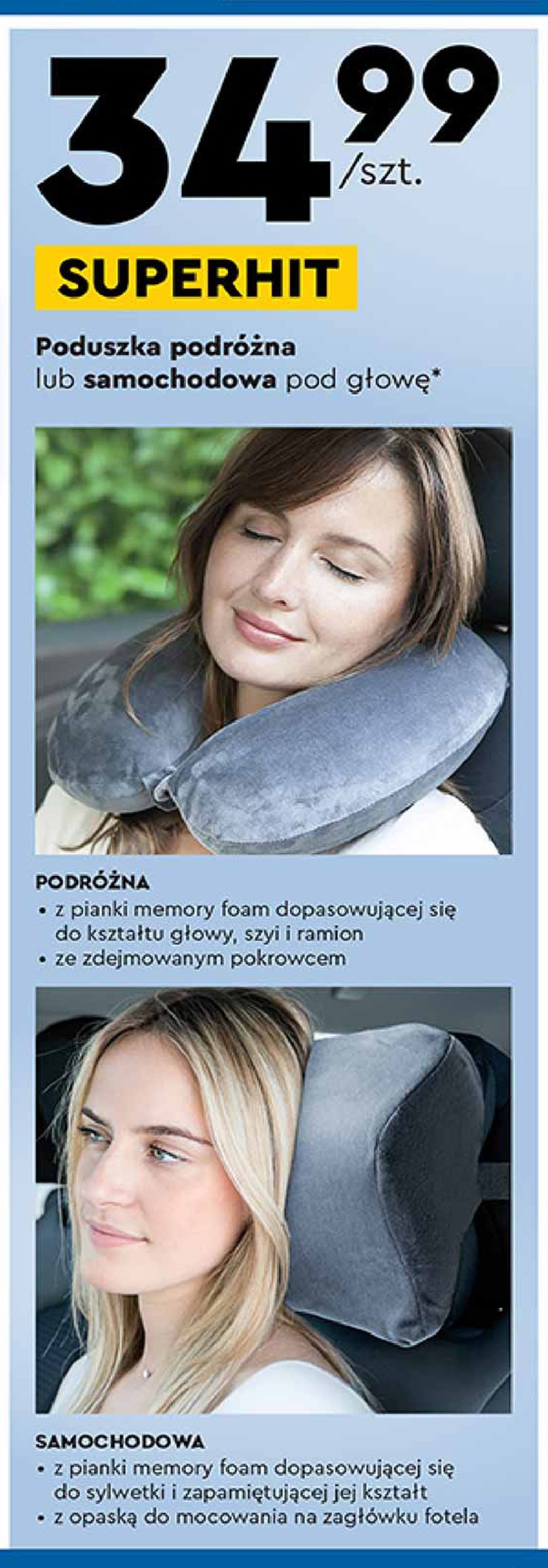 Poduszka samochodowa pod g艂ow臋 promocja