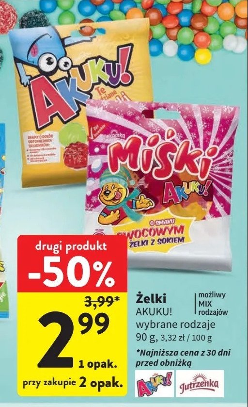 Żelki nadziane misie Akuku! promocja