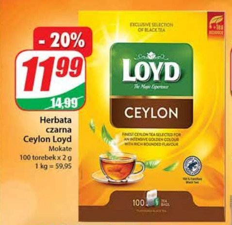 Herbata ceylon Loyd tea promocja