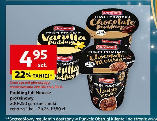 Pudding waniliowy Ehrmann high protein promocja