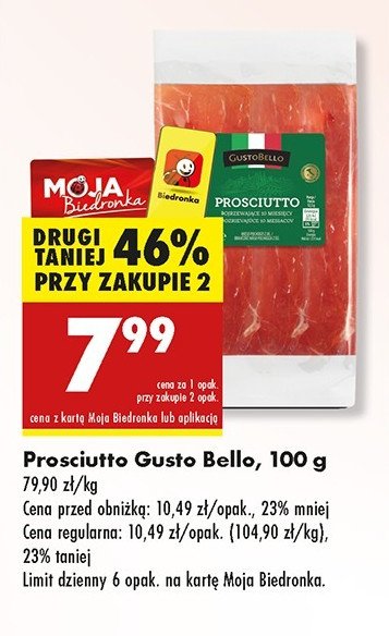 Szynka prosciutto cotto Gustobello promocja