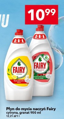 Płyn do mycia naczyń Fairy cytryna, granat 900 ml promocja w LEWIATAN