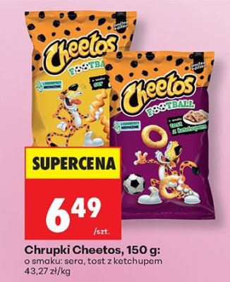 Chrupki Cheetos, 150 g: o smaku sera, tost z ketchupem promocja w Biedronka